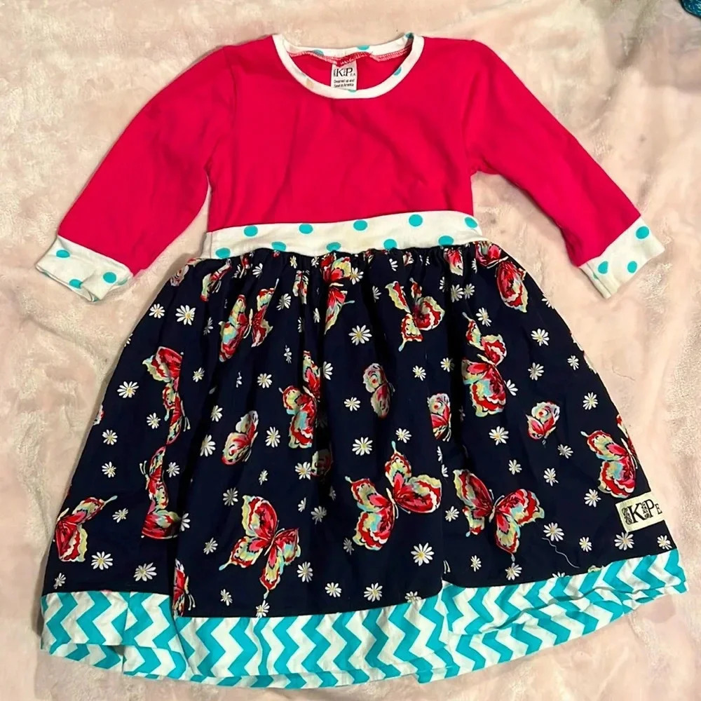 KPea butterfly dress, girls size 4T